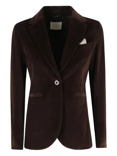 Circolo 1901 Single-button Blazer In Brown