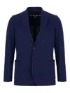 Circolo 1901 Cotton Blazer With Back Vent And Button Cuffs In Blue