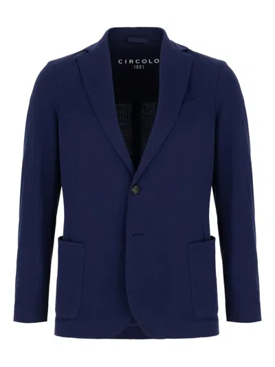 CIRCOLO 1901 SINGLE-BUTTON PATCH-POCKET BLAZER