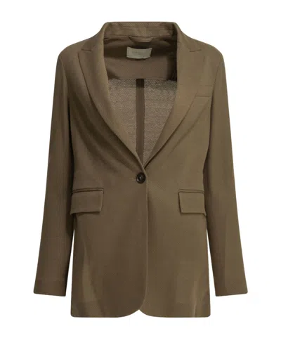 Circolo 1901 Single-breasted Blazer In Brown