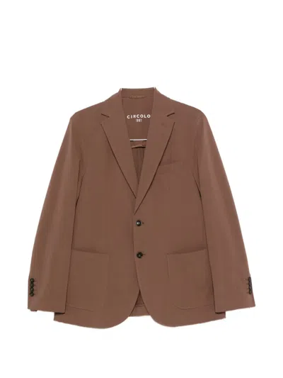 Circolo 1901 Single-breasted Blazer In Brown