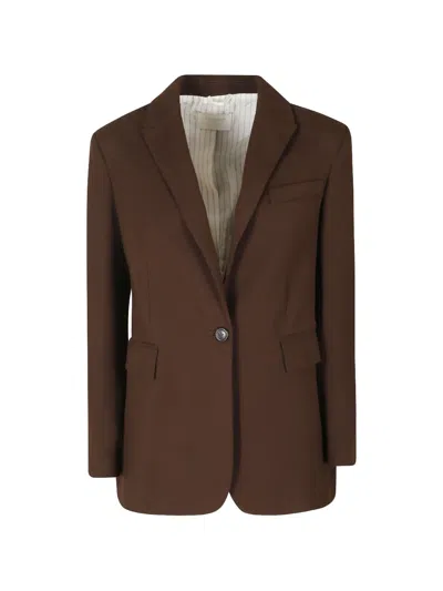 Circolo 1901 Single-breasted Blazer In Brown