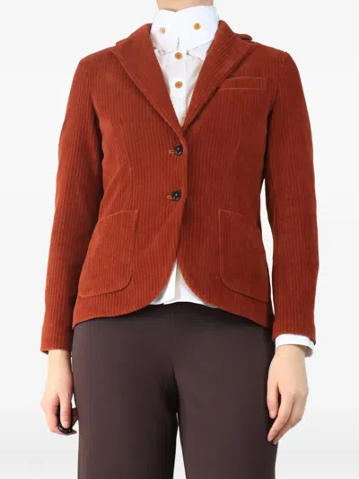 Pre-owned Circolo 1901 Single-breasted Corduroy Blazer In Orange