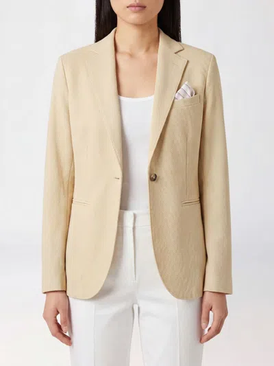 Circolo 1901 Single-breasted Cotton Blazer In Brown