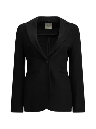 Circolo 1901 Single-breasted Notch-lapel Blazer In Black