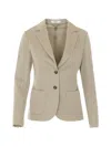 Circolo 1901 Single-breasted Patch-pocket Jacket In Neutral