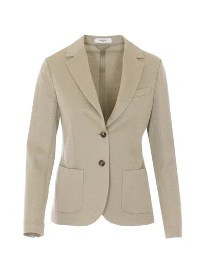 Circolo 1901 Single-breasted Patch-pocket Jacket In Neutral