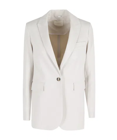 Circolo 1901 Single-breasted Suit Jacket In White
