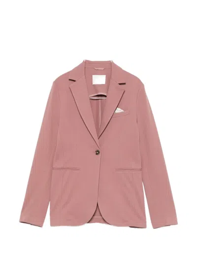 Circolo 1901 Single-breasted Textured Blazer In Pink