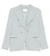 Circolo 1901 Sky Blue Solid Notched Lapel Blazer In Sky Blue