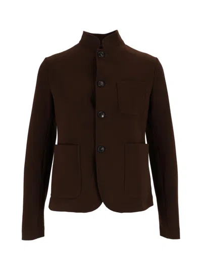 Circolo 1901 Four-button Slim-fit Jacket In Brown