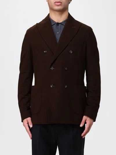 Circolo 1901 Slim Fit Double-breasted Cashmere Blazer In Brown
