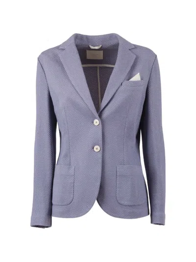 Circolo 1901 Slim Fit Honeycomb Jacket In Purple