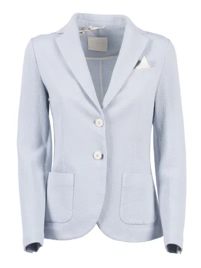 Circolo 1901 Slim-fit Honeycomb Jacket In Blue