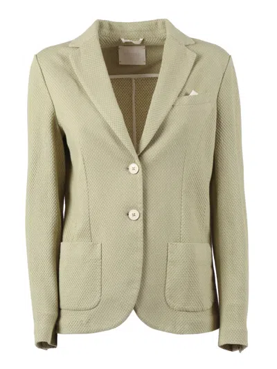Circolo 1901 Slim Fit Nido D'ape In Green