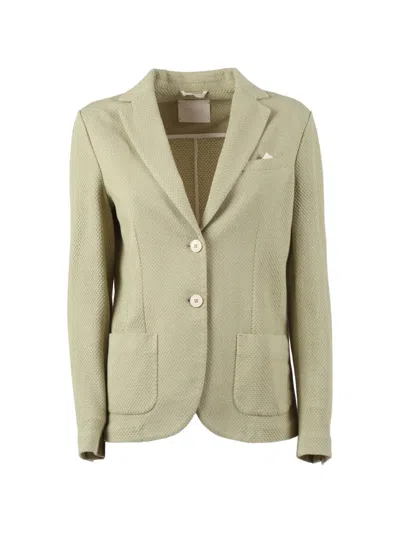 Circolo 1901 Slim Fit Textured Jacket In Green