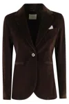 Circolo 1901 Single-button Blazer In Brown