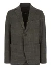 Circolo 1901 Tailored Cotton Blazer Featuring Printed Design In Gray