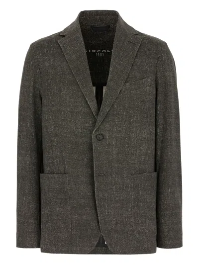 CIRCOLO 1901 SPECKLED TWO-BUTTON JACKET