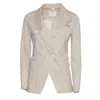 Circolo 1901 Stone Double-breasted Blazer With Sailor-style Buttons