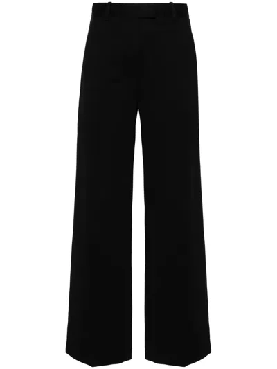 Circolo 1901 Straight-leg Jersey Trousers In Black