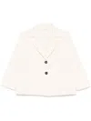 Circolo 1901 White Single Breasted Blazer In Neutrals