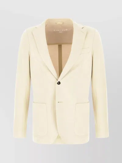 Circolo 1901 Stretch Cotton Blazer With Front Pockets In Gray