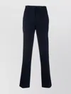 Circolo 1901 Stretch Cotton Mid-rise Trousers With Rear Pockets In Blue