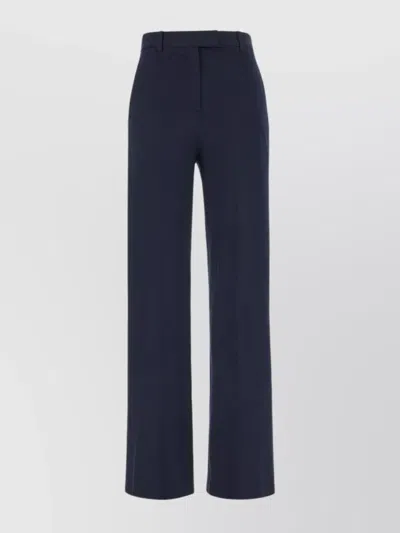CIRCOLO 1901 STRETCH COTTON WIDE-LEG PANTS WITH IRONED PLEAT