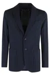 Circolo 1901 Stretch Technical Jersey Jacket In Blue