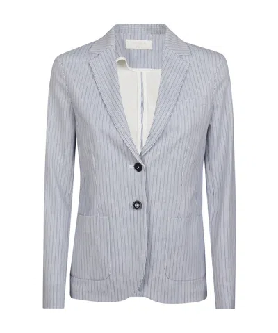 Circolo 1901 Striped Casual Jacket In Gray