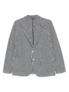 Circolo 1901 Striped Cotton Jacket Front Pockets In Multi