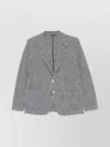 Circolo 1901 Striped Cotton Jacket Front Pockets In Black