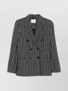 Circolo 1901 Cotton Double-breasted Jacket In Gray