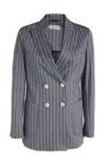 Circolo 1901 Woman Blazer Slate Blue Size 6 Cotton, Elastane