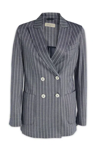 Circolo 1901 Woman Blazer Slate Blue Size 6 Cotton, Elastane