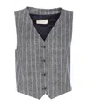 Circolo 1901 Pinstriped Waistcoat In Gray