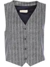 Circolo 1901 Pinstriped Waistcoat In Grey