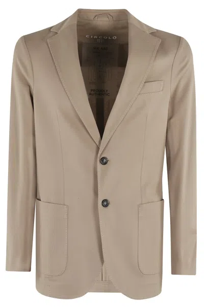 Circolo 1901 Super Light Piquet Jersey Jacket In Neutrals
