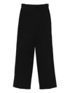 Circolo 1901 Tailored Black Trousers With Concealed Fastening In Black
