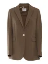 Circolo 1901 Tailored Blazer With Notched Lapels In Brown