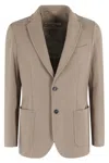 Circolo 1901 Super Light Piquet Jersey Jacket In Neutrals