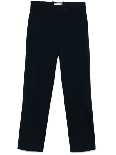 Circolo 1901 Tailored Straight Leg Trousers With Fitted Waistband In Blu