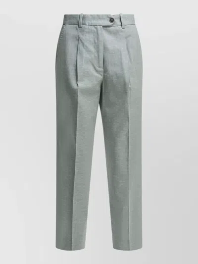 Circolo 1901 Tailored Trousers Belt Loops And Pockets In Silver