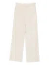 Circolo 1901 Beige Wide-leg Trousers With High Waist In Neutral