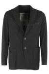 Circolo 1901 Textured Cotton Blazer In Black