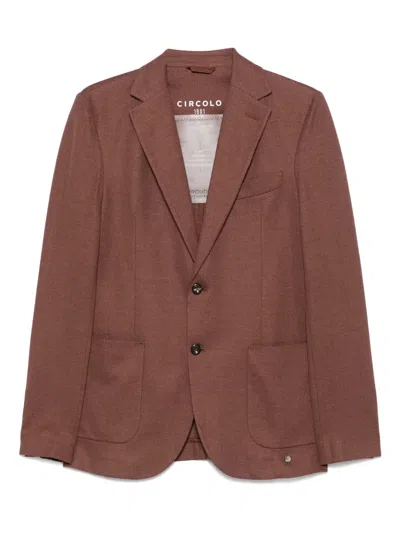 Circolo 1901 Textured Blazer In Brown