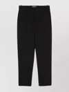 Circolo 1901 Textured Finish Carrot Fit Trousers In Black