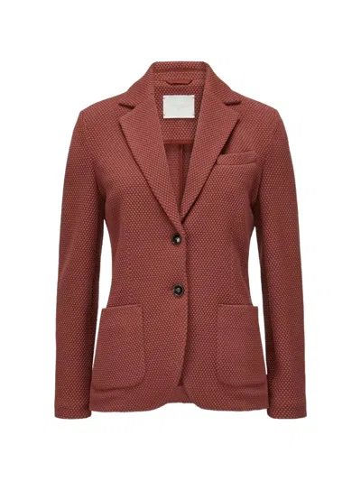 Circolo 1901 Textured Notched Blazer In Brown