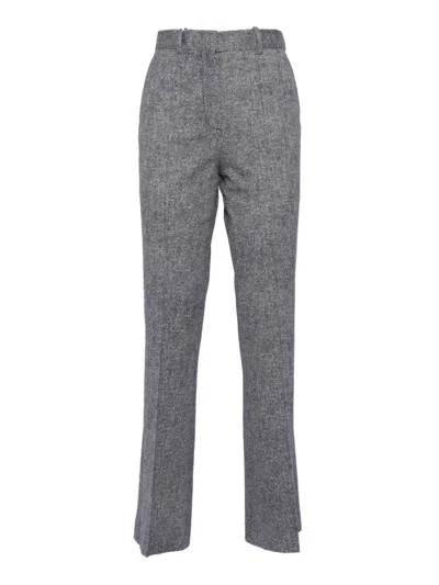 Circolo 1901 Textured Piquet Flared Pants In Gray